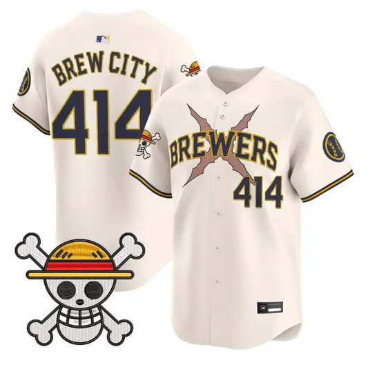 Brew City Jersey #414 Milwaukee Brewers One Piece Vapor Premier Stitched by My Store