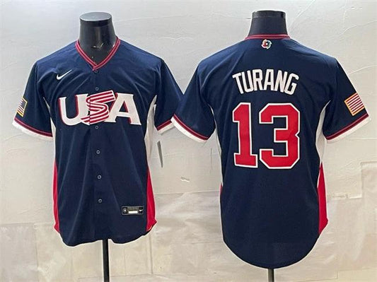 Brice Turang Jersey #13 USA Baseball 2026 World Baseball Classic Stitched Navy by My Store