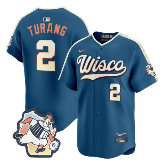 Brice Turang Jersey #2 Milwaukee Brewers 2026 City Connect Premier Stitched by My Store