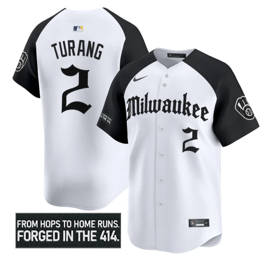 Brice Turang Jersey #2 Milwaukee Brewers Gothic 414 Shadows Edition by My Store