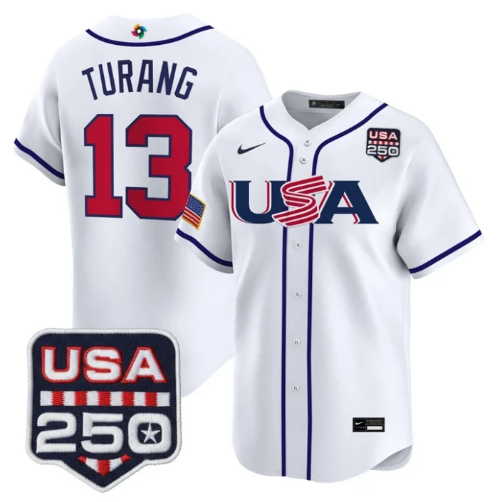 Brice Turang Jersey #13 Team USA World Baseball Classic 250 USA 2026 Stitched by My Store