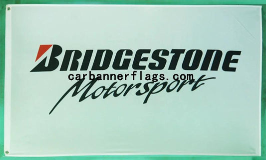 Bridgestone motorsport flag-3x5 FT-100% polyester Banner-White by flagsshop