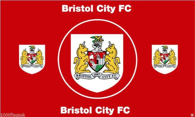 Bristol City Football Club Flag 3x5ft Banner polyester Red by flagsjustdoit