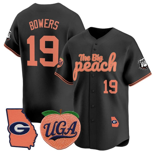 Brock Bowers Jersey #19 Georgia Bulldogs The Big Peach Baseball Stitched by My Store