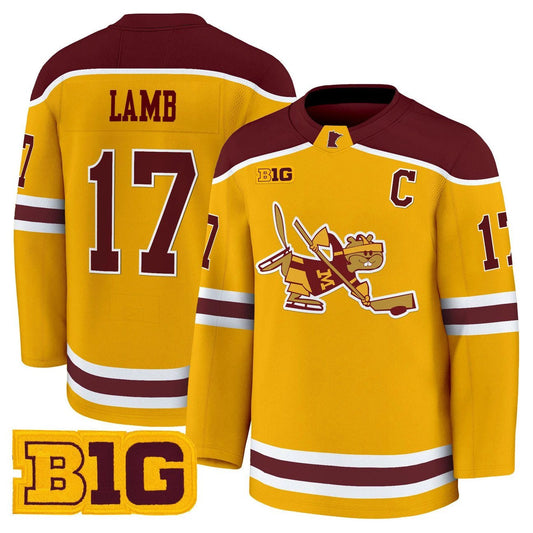 Brody Lamb Jersey #17 Minnesota Golden Gophers 2025-26 Premium Stitched by Hockey David
