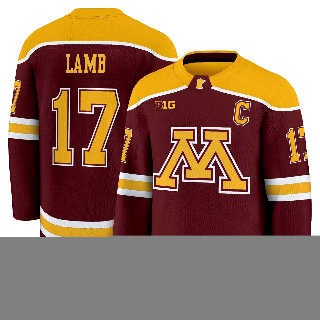 Brody Lamb Jersey #17 Minnesota Golden Gophers 2025-26 Premium Stitched by Hockey David