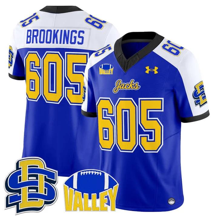 Brookings Jersey #605 South Dakota State Jackrabbits 2025 Stitched by My Store NCAA Football Jerseys