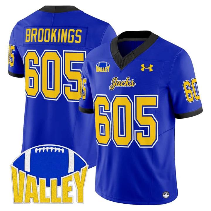 Brookings Jersey #605 South Dakota State Jackrabbits 2025 Stitched by My Store NCAA Football Jerseys