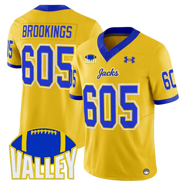 Brookings Jersey #605 South Dakota State Jackrabbits 2025 Stitched by My Store NCAA Football Jerseys