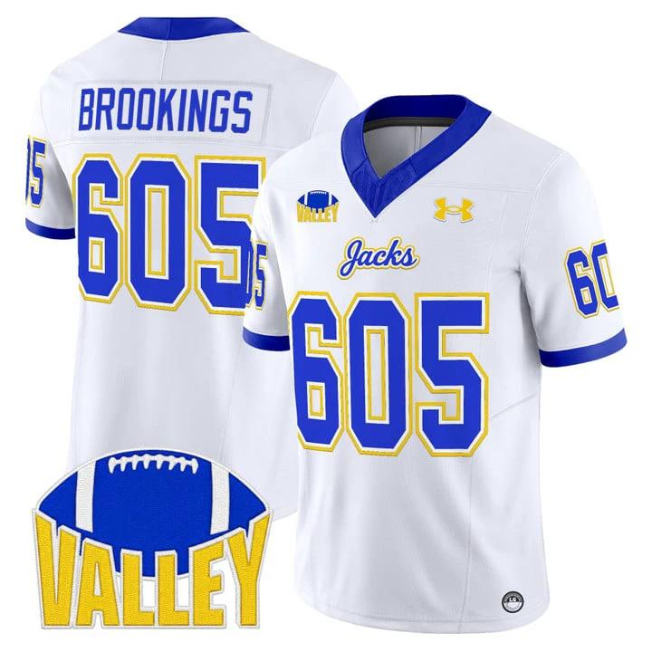 Brookings Jersey #605 South Dakota State Jackrabbits 2025 Stitched by My Store NCAA Football Jerseys