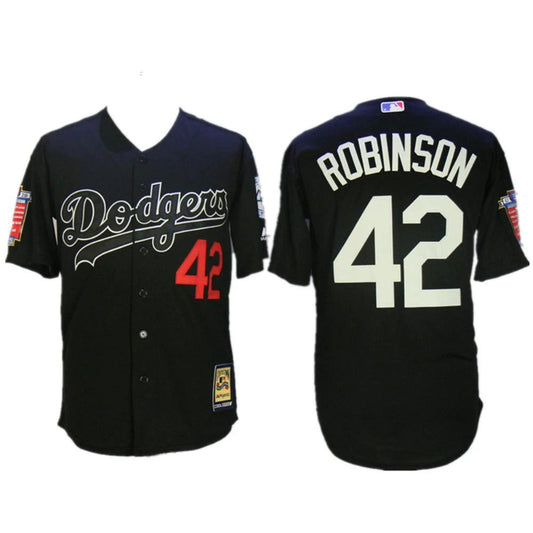 Brooklyn Dodgers Jackie Robinson Black Throwback Jersey by My Store