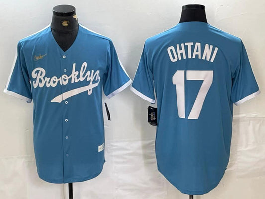 Brooklyn Dodgers Shohei Ohtani Light Blue Throwback Jersey by My Store