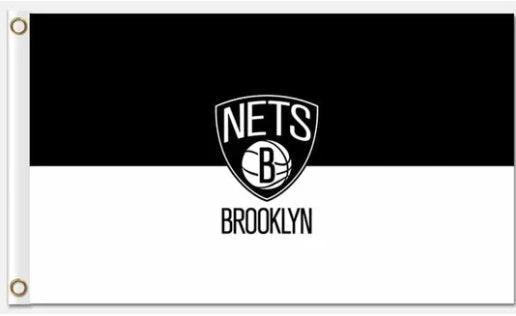 Brooklyn Nets Basketball 3X5Ft Polyester Banner USA Digital Print by flagsjustdoit