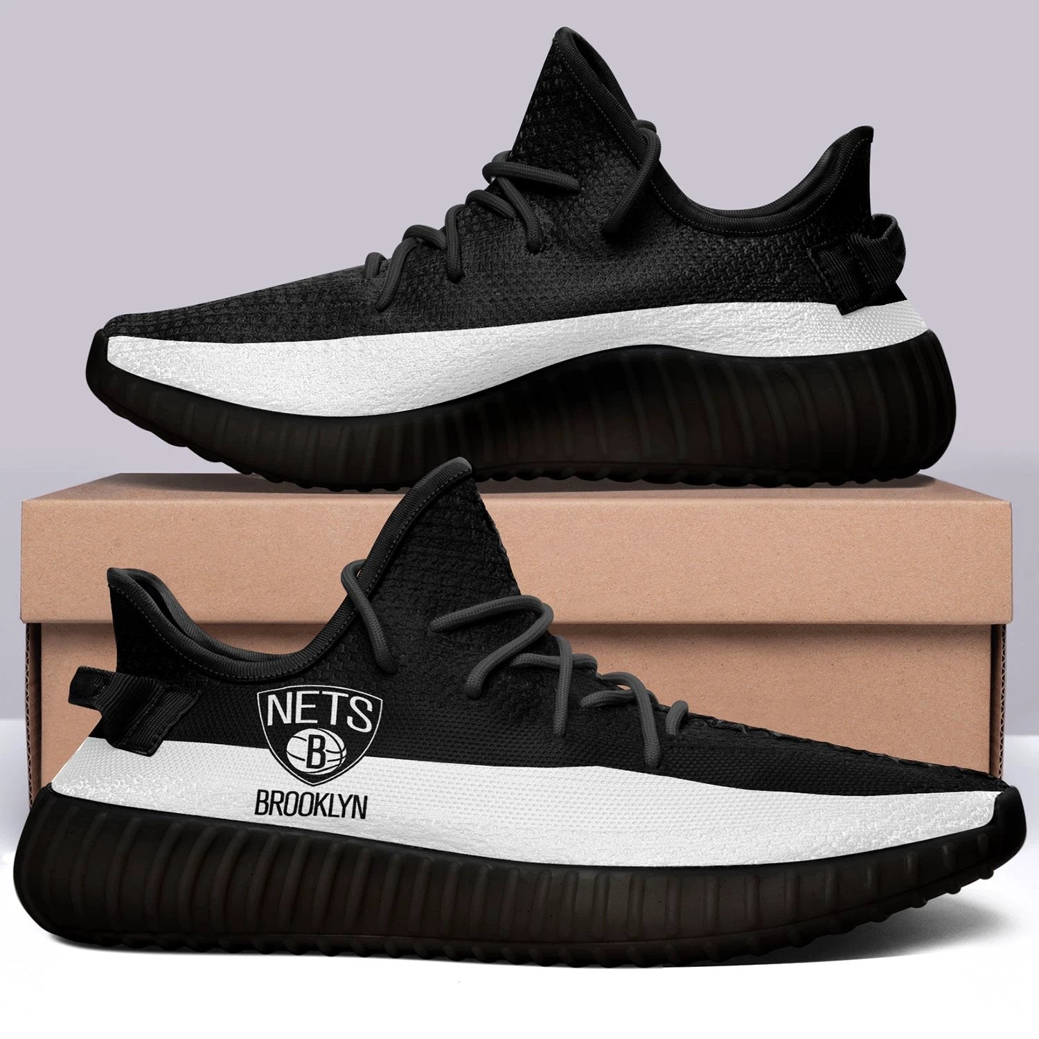 Brooklyn Nets NBA 350v Yeezy Sneakers For Men Women Fans by Crocs
