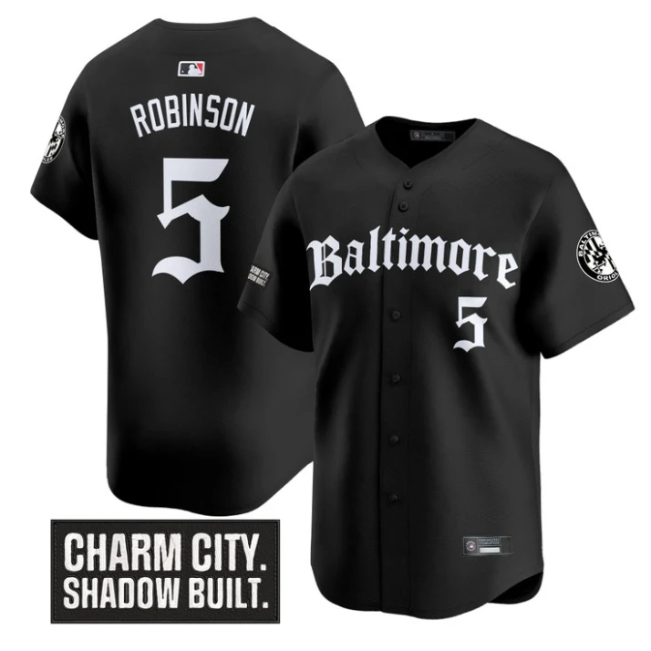 Brooks Robinson Jersey #5 Baltimore Orioles Gothic Harbor Edition Black by My Store