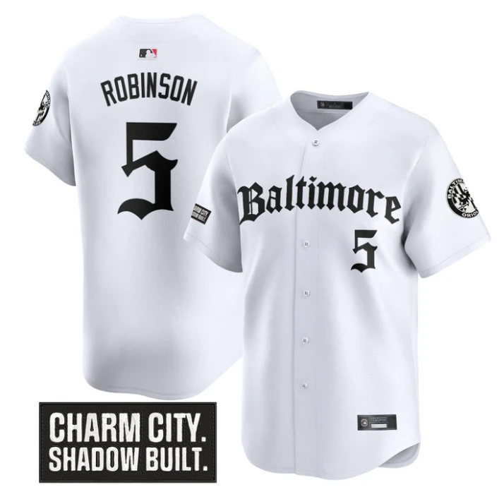Brooks Robinson Jersey #5 Baltimore Orioles Gothic Harbor Edition White by My Store