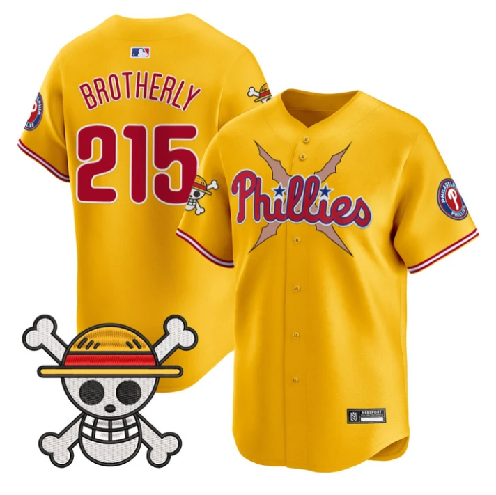 Brotherly Jersey #215 Philadelphia Phillies One Piece 2025 Stitched Gold by My Store