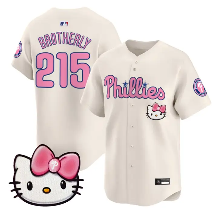 Brotherly Jersey #215 Philadelphia Phillies Hello Kitty Stitched by My Store