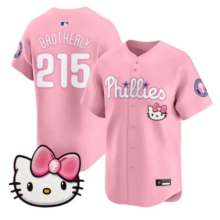 Brotherly Jersey #215 Philadelphia Phillies Hello Kitty Stitched by My Store