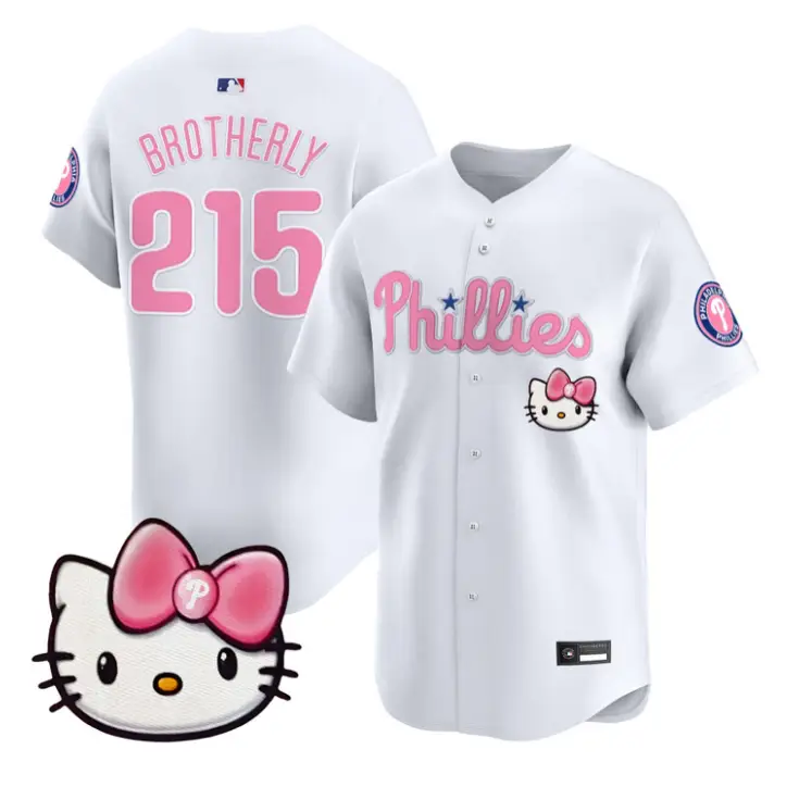 Brotherly Jersey #215 Philadelphia Phillies Hello Kitty Stitched by My Store