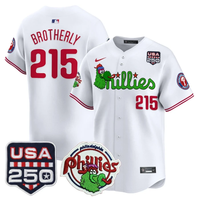 Brotherly Jersey #215 Philadelphia Phillies Phanatic 250 USA Stitched by My Store