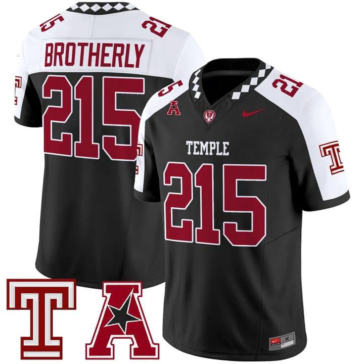 Brotherly Jersey #215 Temple Owls 2025 Vapor Limited Stitched by My Store NCAA Football Jerseys