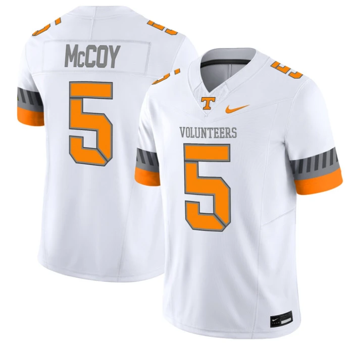 Bru McCoy Jersey #5 Tennessee Vols 2025 Smokey Grey Series Stitched White by NCAA Football Jersey