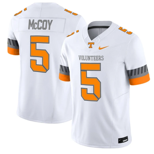 Bru McCoy Jersey #5 Tennessee Vols 2025 Smokey Grey Series Stitched White by NCAA Football Jersey