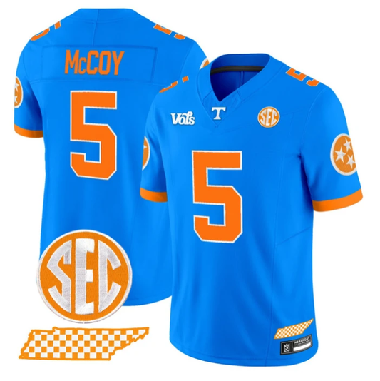 Bru McCoy Jersey #5 Tennessee Volunteers Blue Blaze Edition Stitched by NCAA Football Jersey