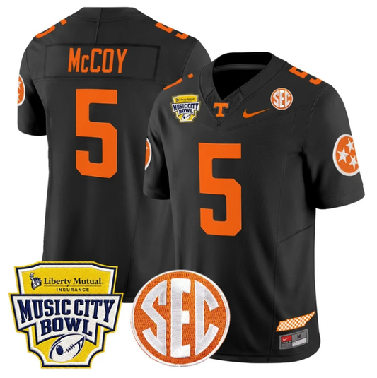 Bru McCoy Jersey #5 Tennessee Vols 2025 Music City Bowl Stitched by My Store NCAA Football Jerseys