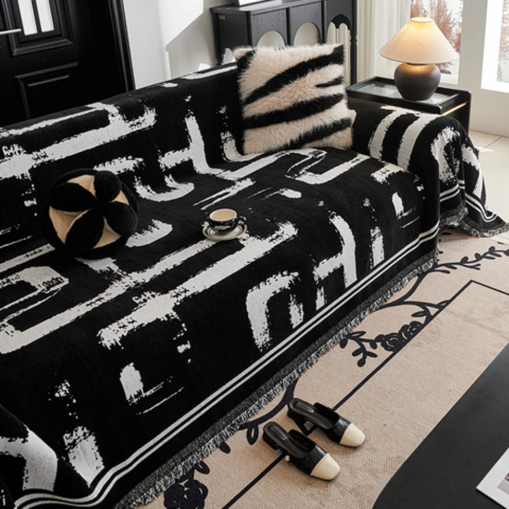 Brushstroke Art Sofa Cover by Casa & Beyond
