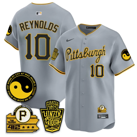 Bryan Reynolds Jersey #10 Pittsburgh Pirates Yinzerpalooza 2025 Gray by My Store