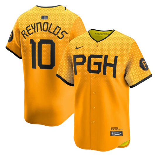 Bryan Reynolds Pittsburgh Pirates Gold City Connect Vapor Limited Jersey by My Store
