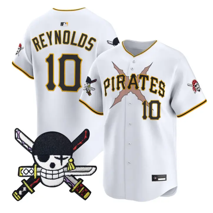 Bryan Reynolds Jersey #10 Pittsburgh Pirates One Piece Zoro Patch Stitched by My Store