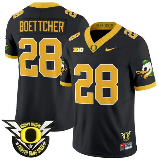Bryce Boettcher Jersey #28 Oregon Duck Forever Gang Green Football Black by My Store