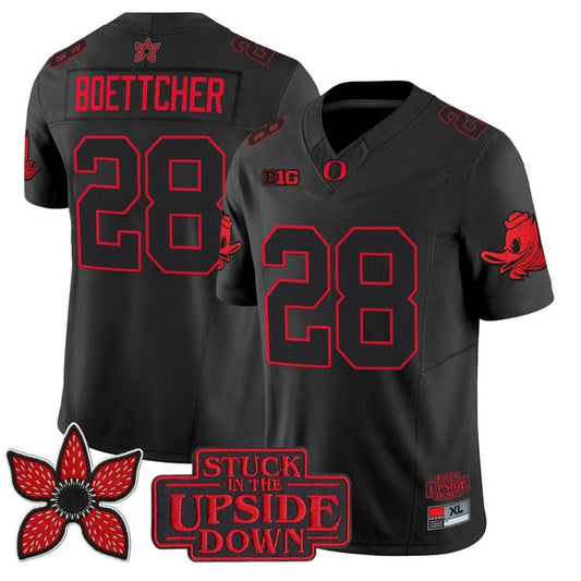 Bryce Boettcher Jersey #28 Oregon Ducks Stranger Things Edition Limited Stitched by NCAA Football Jersey