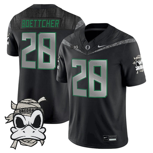 Bryce Boettcher Jersey #28 Oregon Ducks 2025 Mummy Duck Vapor Limited Stitched by My Store NCAA Football Jerseys