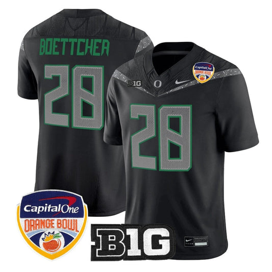 Bryce Boettcher Jersey #28 Oregon Ducks 2026 Orange Bowl Limited Stitched by My Store NCAA Football Jerseys