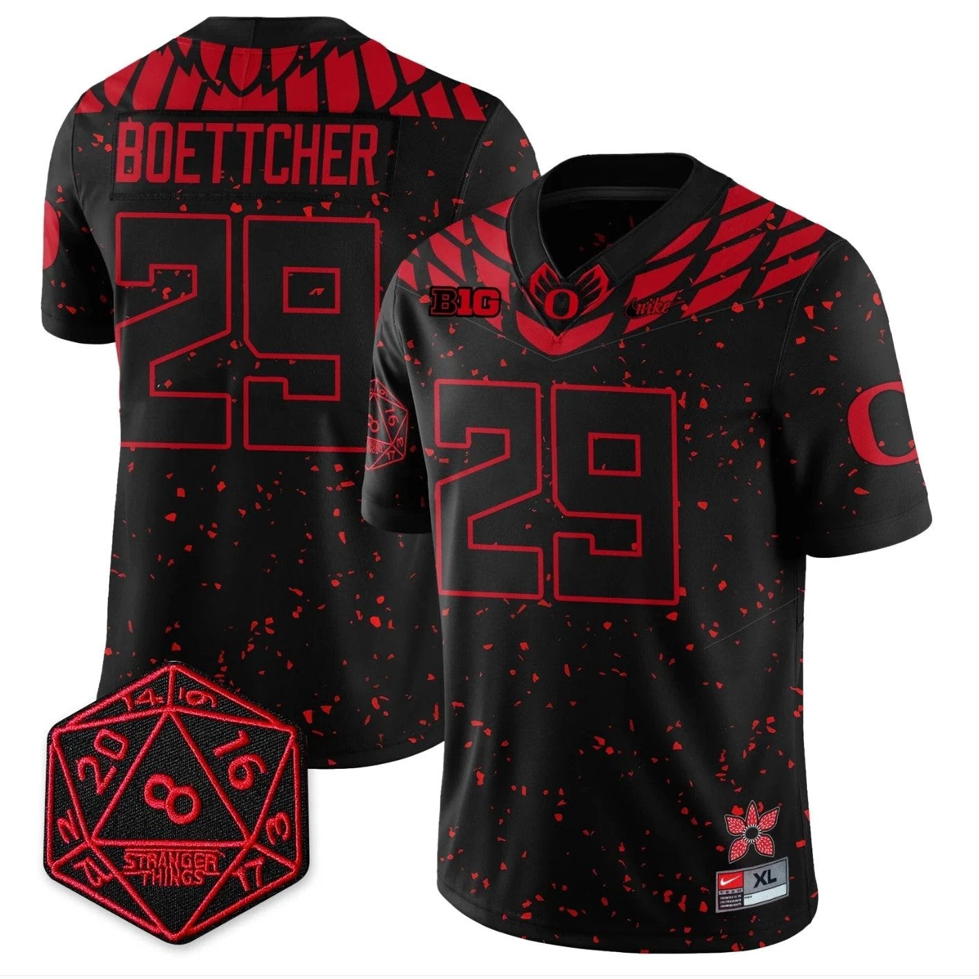 Bryce Boettcher Jersey #29 Oregon Ducks Shoe Duck Stranger Things Stitched by My Store NCAA Football Jerseys