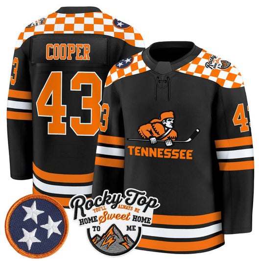 Bryce Cooper Jersey #43 Tennessee Volunteers 2025-26 Hockey Premium Stitched by Hockey David
