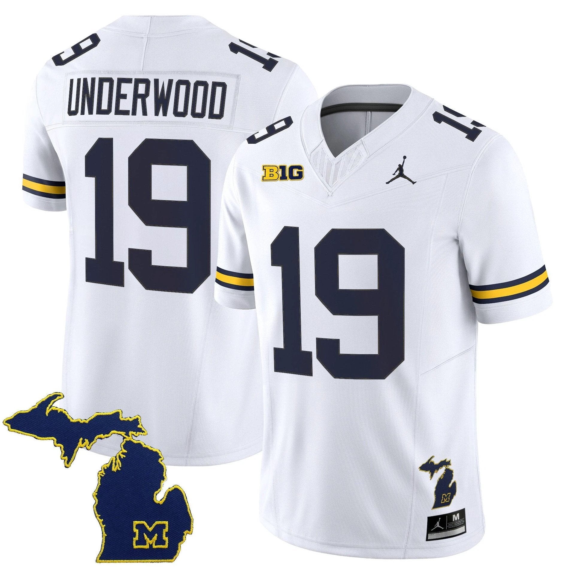 Bryce Underwood Jersey #19 Michigan Wolverines 2025 Limited V2 Stitched by My Store NCAA Football Jerseys