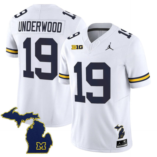 Bryce Underwood Jersey #19 Michigan Wolverines 2025 Limited V2 Stitched by My Store NCAA Football Jerseys