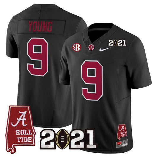 Bryce Young Jersey #9 Alabama 2021 CFP Championship Alabama Map by My Store NCAA Football Jerseys