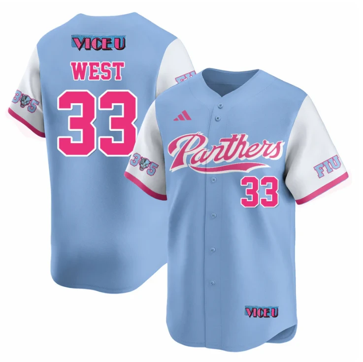 Brylan West Jersey #33 FIU Baseball 2025 Vice U Stitched Blue by My Store