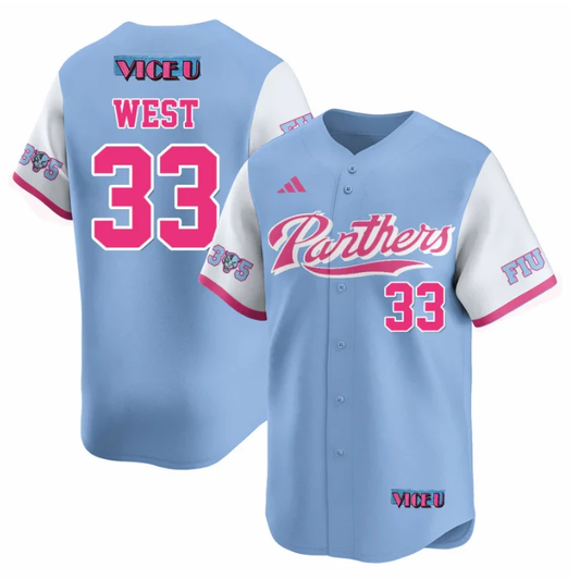 Brylan West Jersey #33 FIU Baseball 2025 Vice U Stitched Blue by My Store
