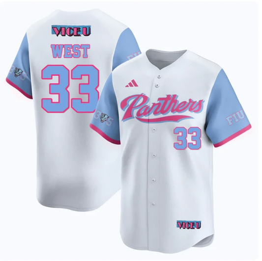 Brylan West Jersey #33 FIU Baseball 2025 Vice U Stitched White by My Store