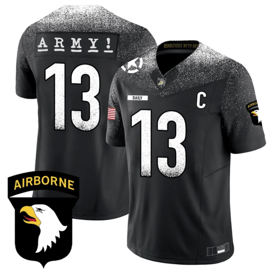Bryson Daily Jersey #13 Army Black Knights 101st Airborne Division Honoring Black by My Store