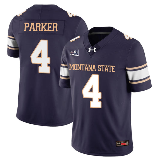 Bryson Parker Jersey #4 Montana State Bobcat Football 2025 Stitched Navy by My Store