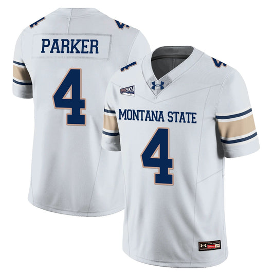 Bryson Parker Jersey #4 Montana State Bobcat Football 2025 Stitched White by NCAA Football Jersey