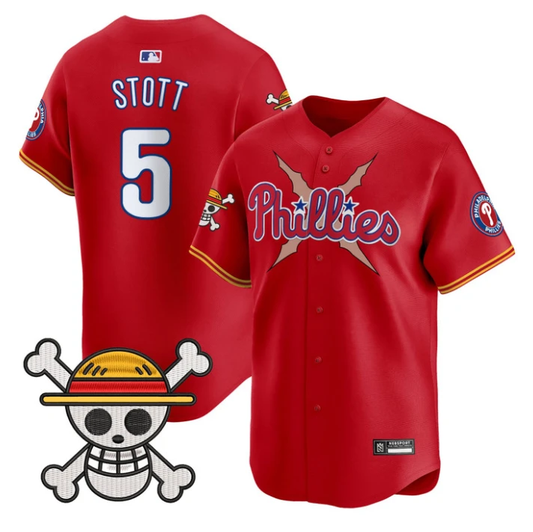 Bryson Stott Jersey #5 Philadelphia Phillies One Piece 2025 Stitched Red by My Store